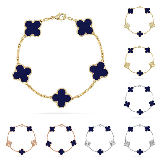 [Legend]LUCKY CLOVER 5-MOTIF BRACELET - LAPIS LAZULI COLLECTION