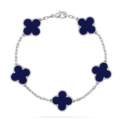 [Legend]LUCKY CLOVER 5-MOTIF BRACELET - LAPIS LAZULI COLLECTION