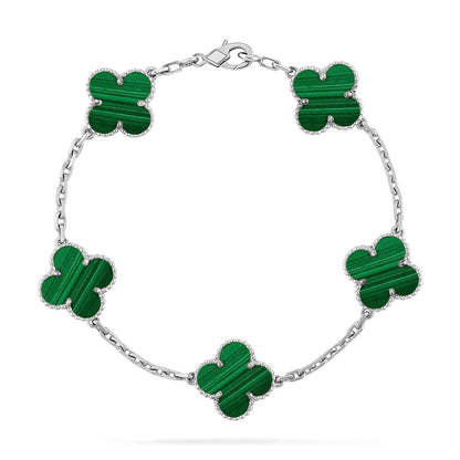 [Legend]LUCKY CLOVER 5-MOTIF BRACELET - MALACHITE COLLECTION