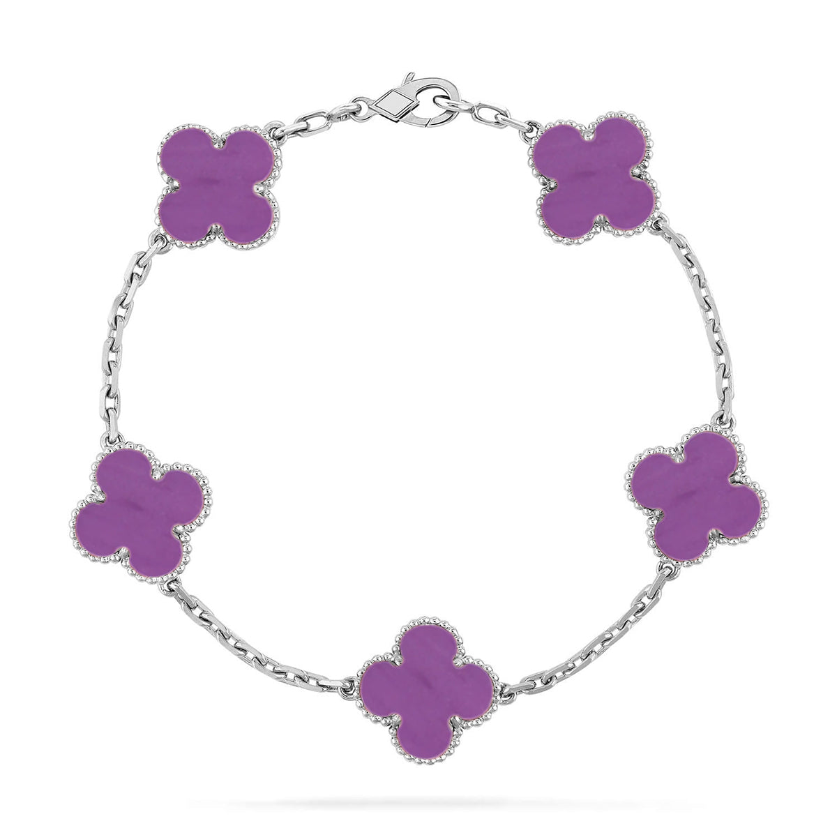 [Legend]LUCKY CLOVER 5-MOTIF BRACELET - VIOLET COLLECTION