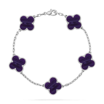 [Legend]LUCKY CLOVER 5-MOTIF BRACELET - CHAROITE COLLECTION