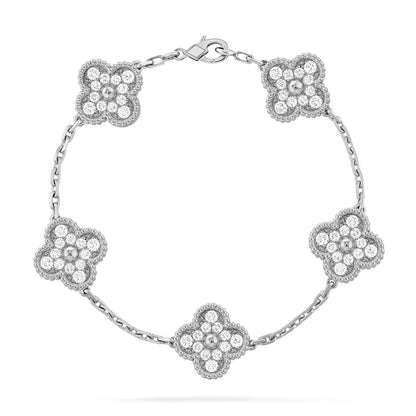 [Legend]LUCKY CLOVER 5-MOTIF BRACELET - FULL-DIAMOND