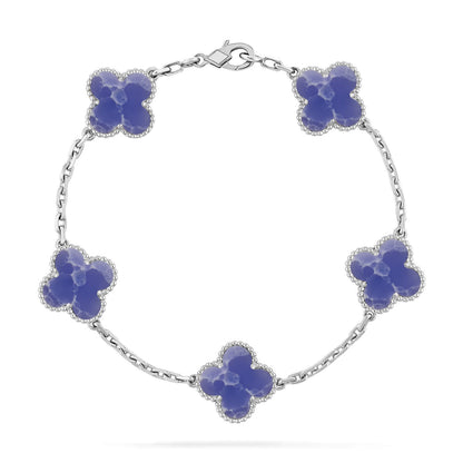 [Legend]LUCKY CLOVER 5-MOTIF BRACELET - BLUE LARIMAR COLLECTION