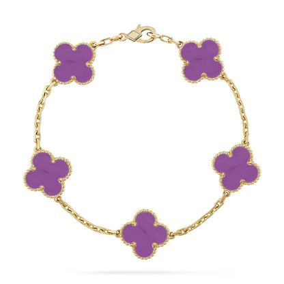 [Legend]LUCKY CLOVER 5-MOTIF BRACELET - VIOLET COLLECTION
