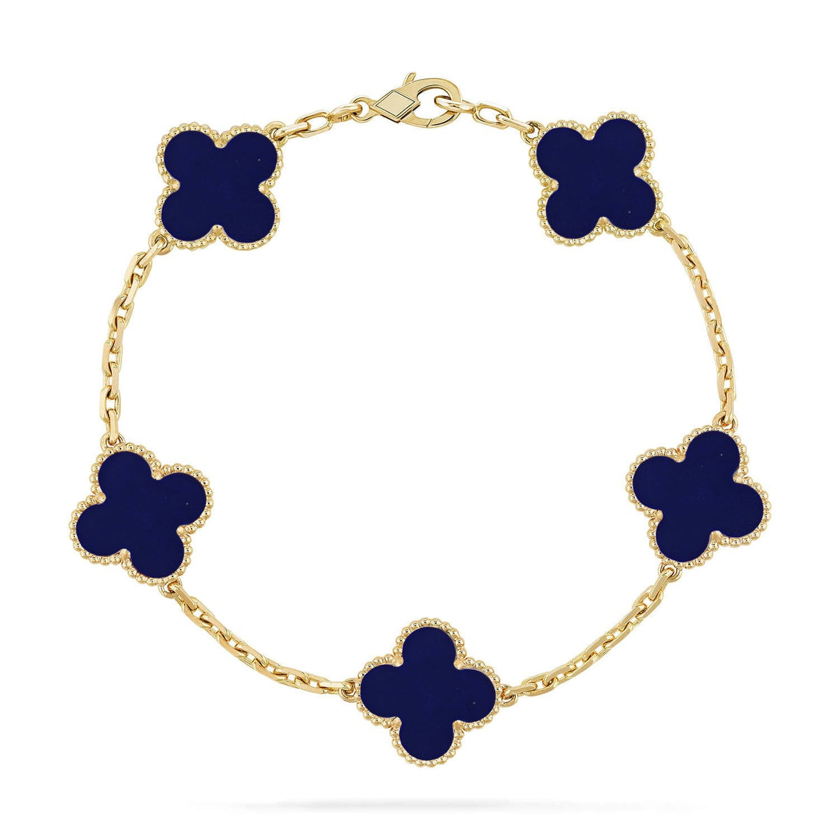 [Legend]LUCKY CLOVER 5-MOTIF BRACELET - LAPIS LAZULI COLLECTION