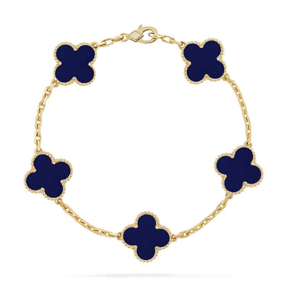 [Legend]LUCKY CLOVER 5-MOTIF BRACELET - LAPIS LAZULI COLLECTION