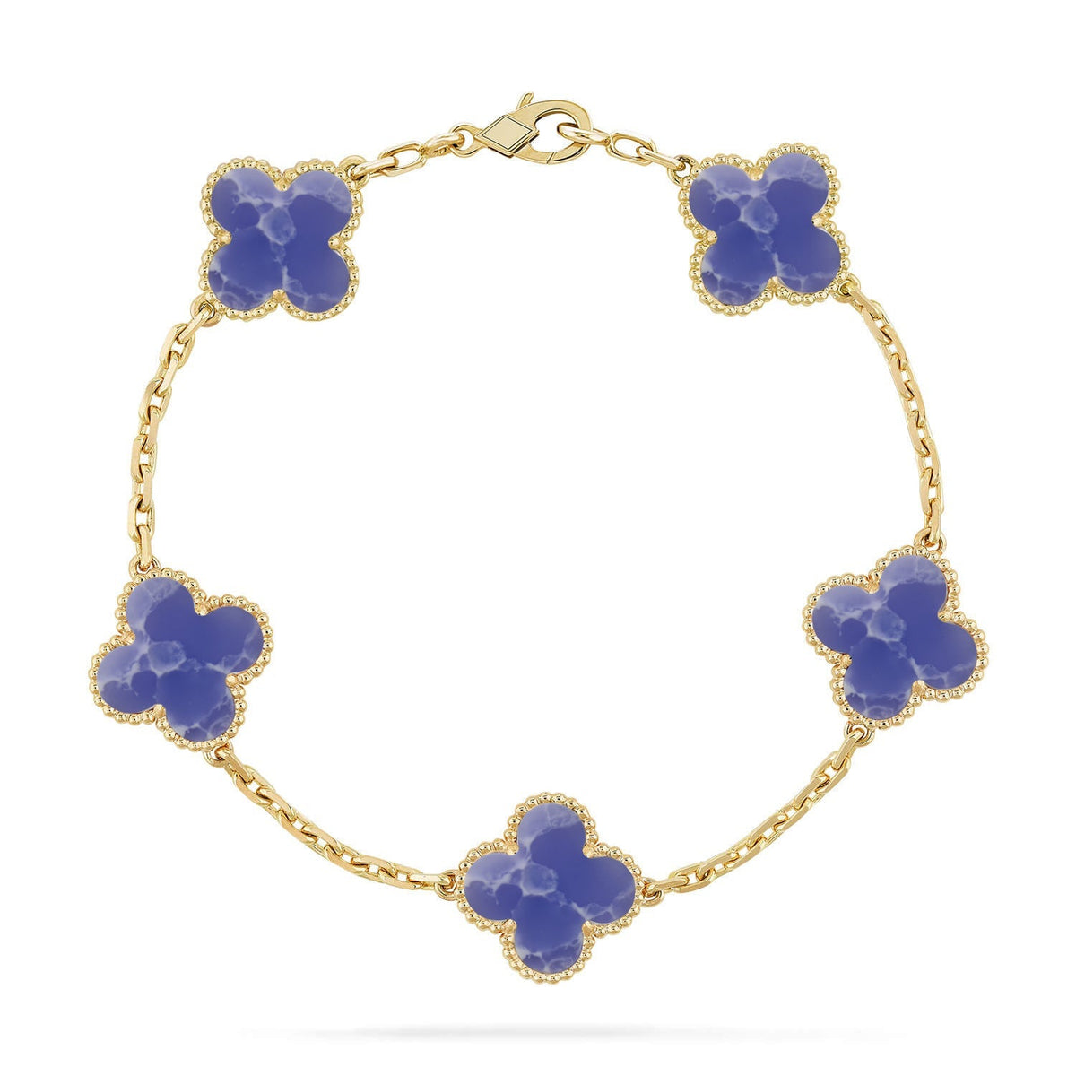 [Legend]LUCKY CLOVER 5-MOTIF BRACELET - BLUE LARIMAR COLLECTION