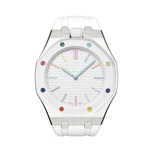 [Legend]OAK POP WHITE STEEL SILICONE STRAP