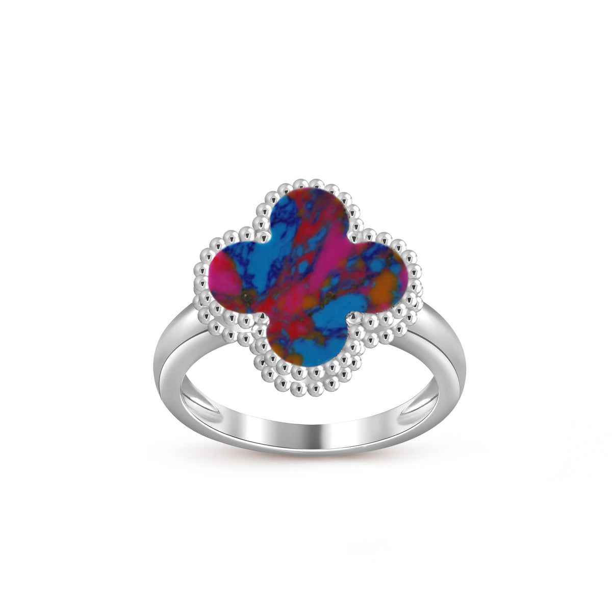 [Legend]LUCKY CLOVER VINTAGE WHITE GOLD RING COLLECTION