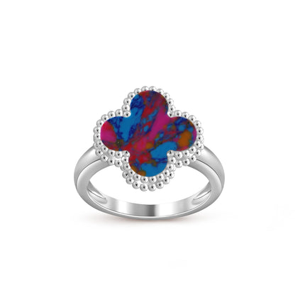 [Legend]LUCKY CLOVER VINTAGE WHITE GOLD RING COLLECTION