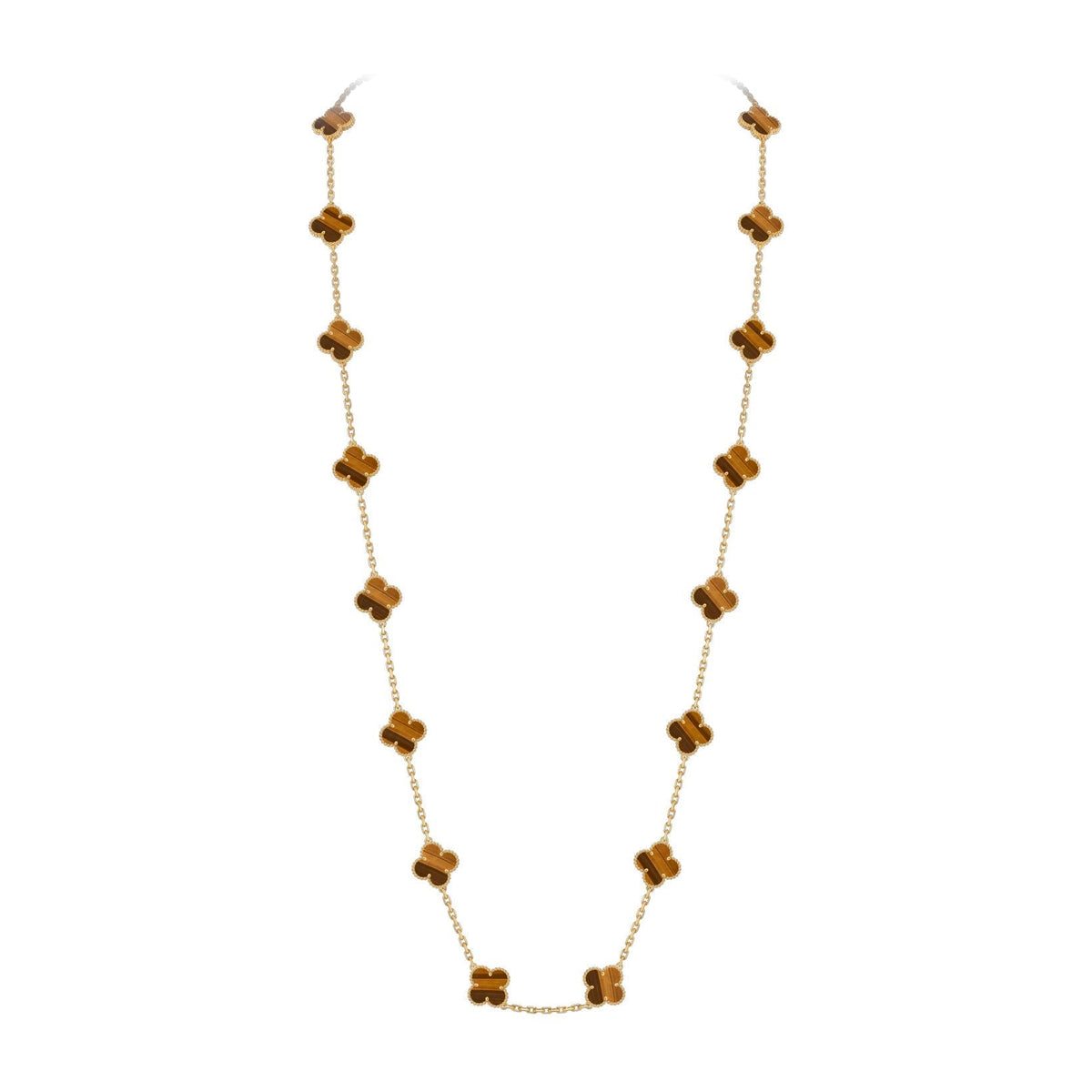 [Legend]CLASSIC 20-MOTIF LUCKY CLOVER LONG NECKLACE GOLD COLLECTION