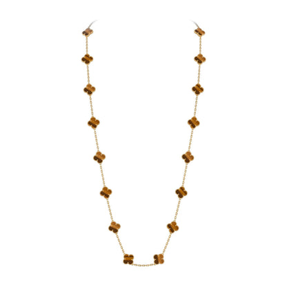 [Legend]CLASSIC 20-MOTIF LUCKY CLOVER LONG NECKLACE GOLD COLLECTION