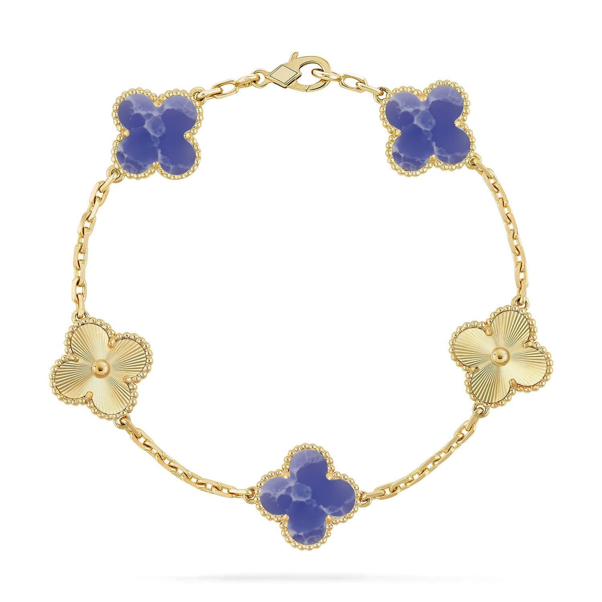 [Legend]LUCKY CLOVER 5-MOTIF BRACELET - BLUE LARIMAR COLLECTION