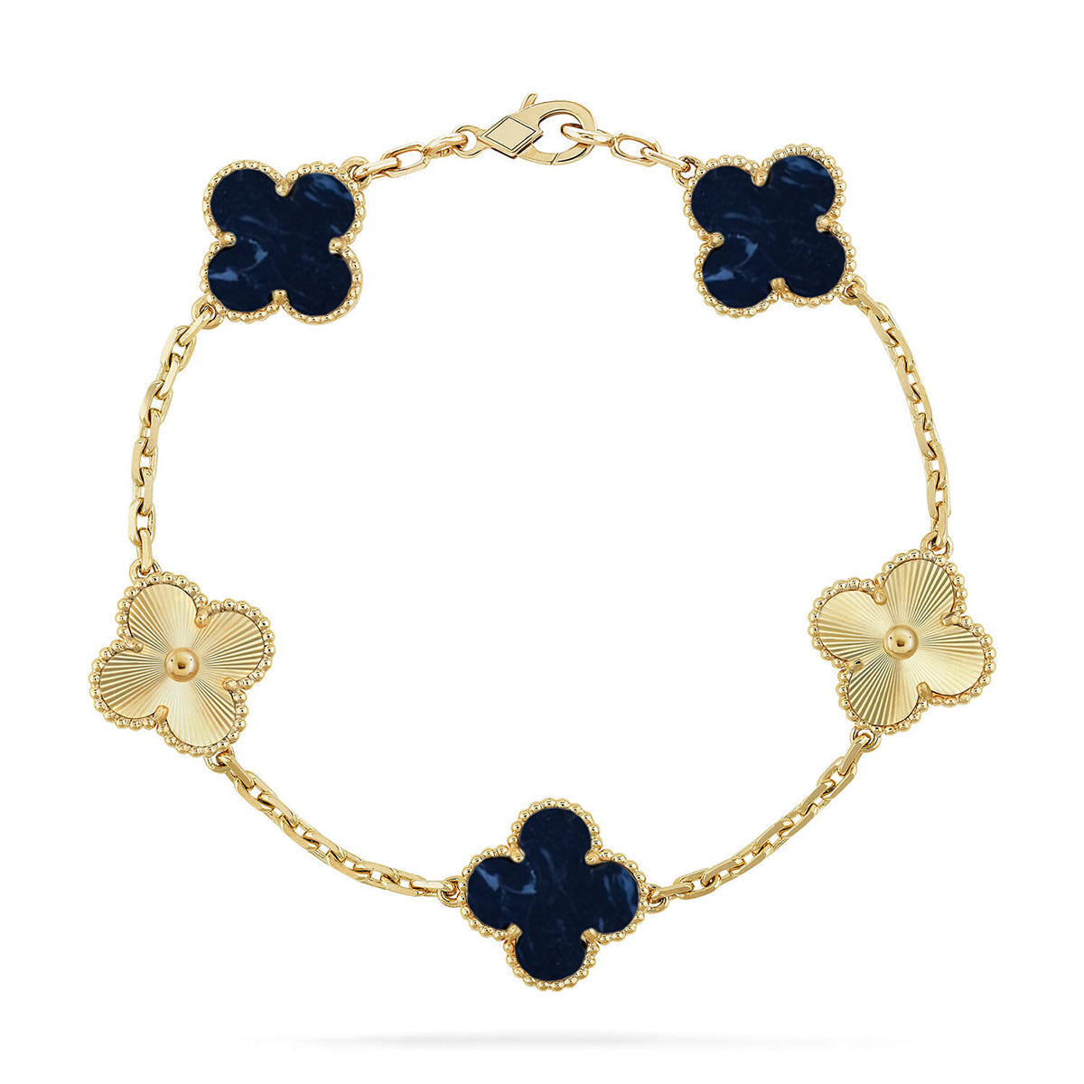 [Legend]LUCKY CLOVER 5-MOTIF BRACELET - PIETERSITE COLLECTION