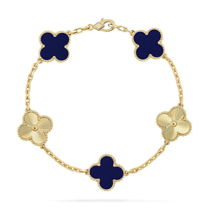 [Legend]LUCKY CLOVER 5-MOTIF BRACELET - LAPIS LAZULI COLLECTION