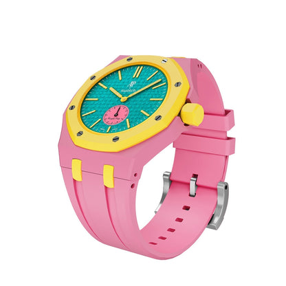 [Legend]OAK POP EXCLUSIVE PINK AND YELLOW SILICONE STRAP