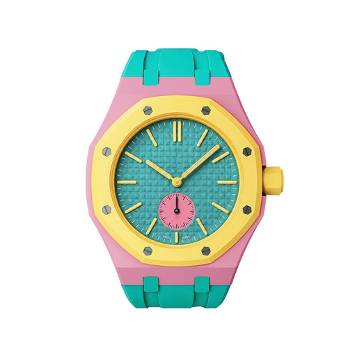 [Legend]OAK POP EXCLUSIVE PINK AND GREEN SILICONE STRAP
