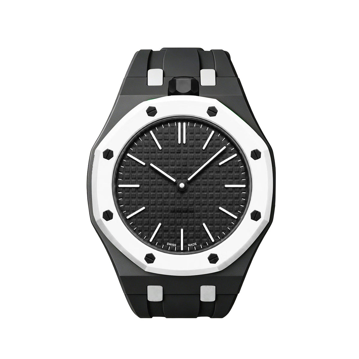[Legend]OAK POP EXCLUSIVE BLACK AND WHITE SILICONE STRAP