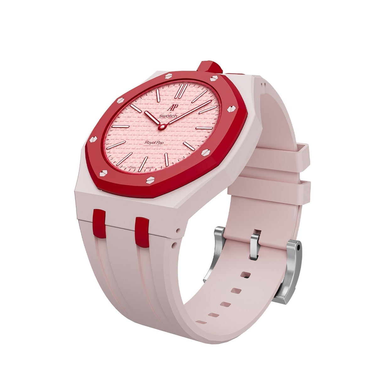 [Legend]OAK POP EXCLUSIVE PINK AND RED SILICONE STRAP