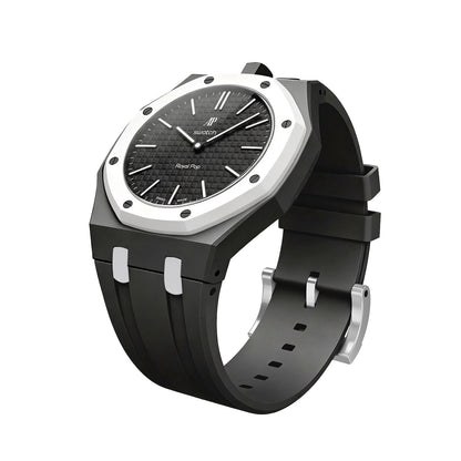 [Legend]OAK POP EXCLUSIVE BLACK AND WHITE SILICONE STRAP
