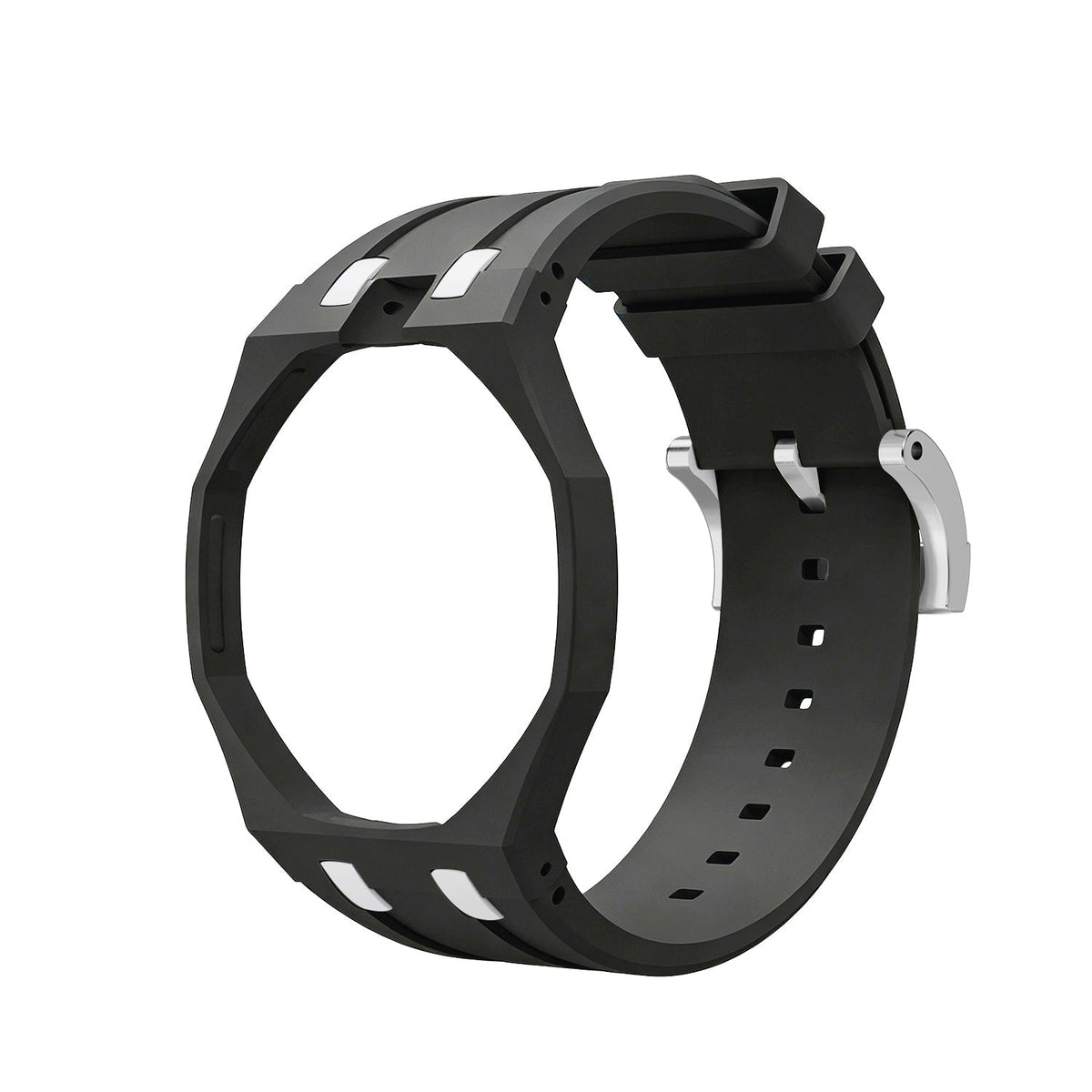 [Legend]OAK POP EXCLUSIVE BLACK AND WHITE SILICONE STRAP