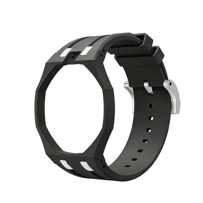 [Legend]OAK POP EXCLUSIVE BLACK AND WHITE SILICONE STRAP