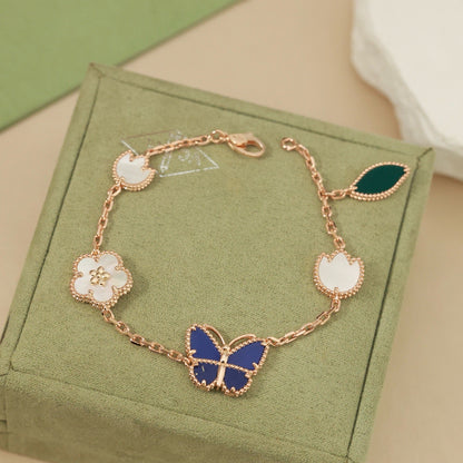 [Legend]SPRING ENCHANTMENT BUTTERFLY & FLORAL CHARM BRACELET