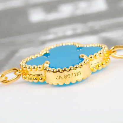 [Legend]LUCKY CLOVER 5-MOTIF BRACELET - TURQUOISE COLLECTION