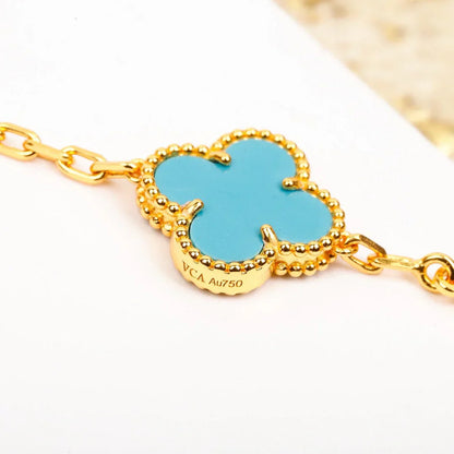 [Legend]LUCKY CLOVER 5-MOTIF BRACELET - TURQUOISE COLLECTION