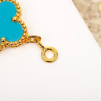 [Legend]LUCKY CLOVER 5-MOTIF BRACELET - TURQUOISE COLLECTION