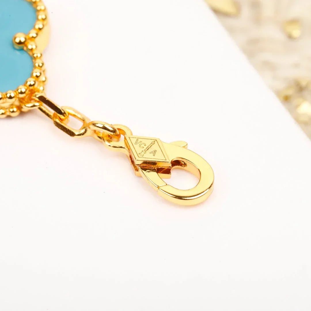 [Legend]LUCKY CLOVER 5-MOTIF BRACELET - TURQUOISE COLLECTION