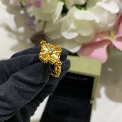 [Legend]LUCKY CLOVER GOLD REVERSIBLE RING