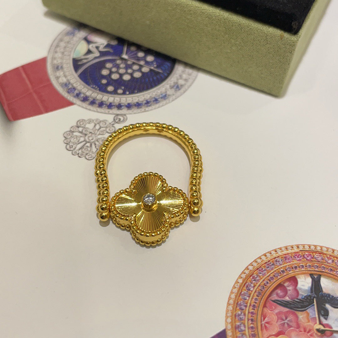 [Legend]LUCKY CLOVER GOLD REVERSIBLE RING