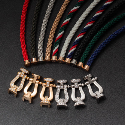 [Legend]FORCE LARGE HORSESHOE FULL DIAMOND BRACELET - WHITE GOLD