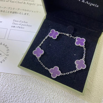 [Legend]LUCKY CLOVER 5-MOTIF BRACELET - VIOLET COLLECTION