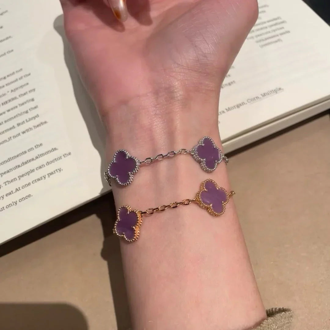 [Legend]LUCKY CLOVER 5-MOTIF BRACELET - VIOLET COLLECTION