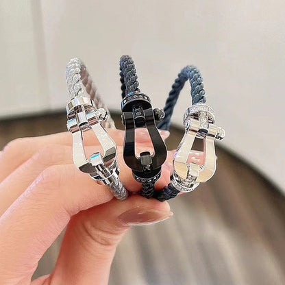 [Legend]FORCE LARGE HORSESHOE BRACELET - WHITE GOLD