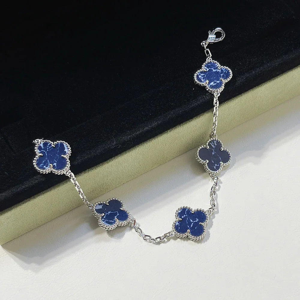 [Legend]LUCKY CLOVER 5-MOTIF BRACELET - PIETERSITE COLLECTION