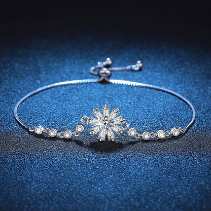[Legend]RADIANT ICY CRYSTAL SUNFLOWER MOISSANITE BRACELET