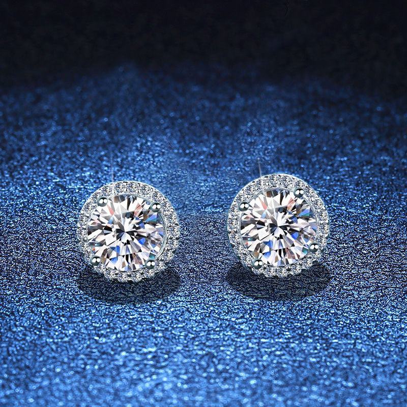 [Legend]CLASSIC 4-PRONG ROUND MOISSANITE STUD EARRINGS