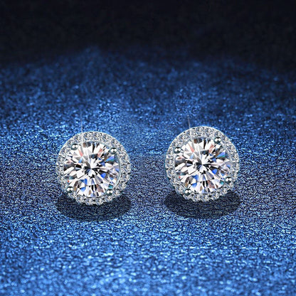 [Legend]CLASSIC 4-PRONG ROUND MOISSANITE STUD EARRINGS