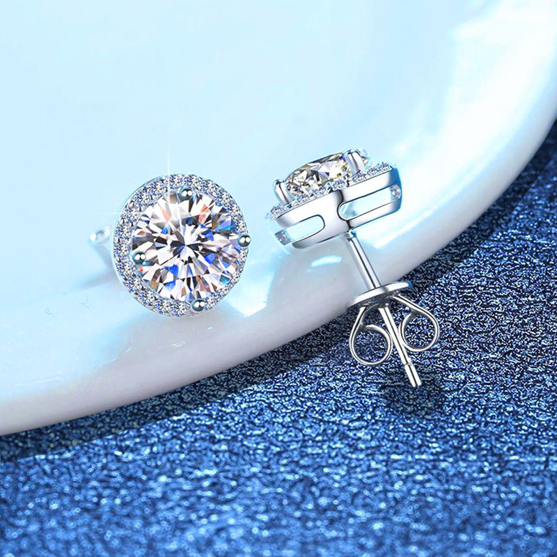 [Legend]CLASSIC 4-PRONG ROUND MOISSANITE STUD EARRINGS