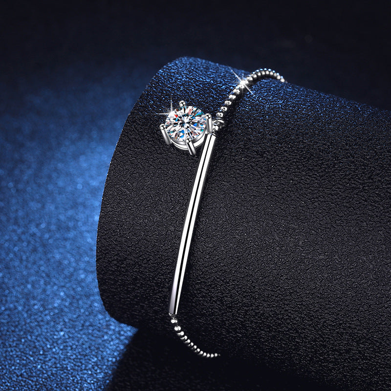 [Legend]ELEGANT HALF-MOON CURVE MOISSANITE BRACELET
