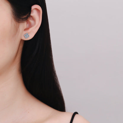 [Legend]ELEGANT FOUR-LEAF CLOVER MOISSANITE STUD EARRINGS
