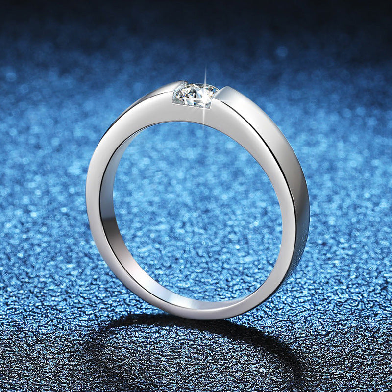 [Legend]SLEEK MINIMALIST COUPLE'S MOISSANITE RING