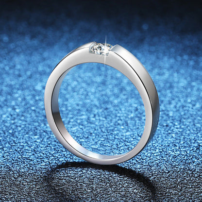 [Legend]SLEEK MINIMALIST COUPLE'S MOISSANITE RING