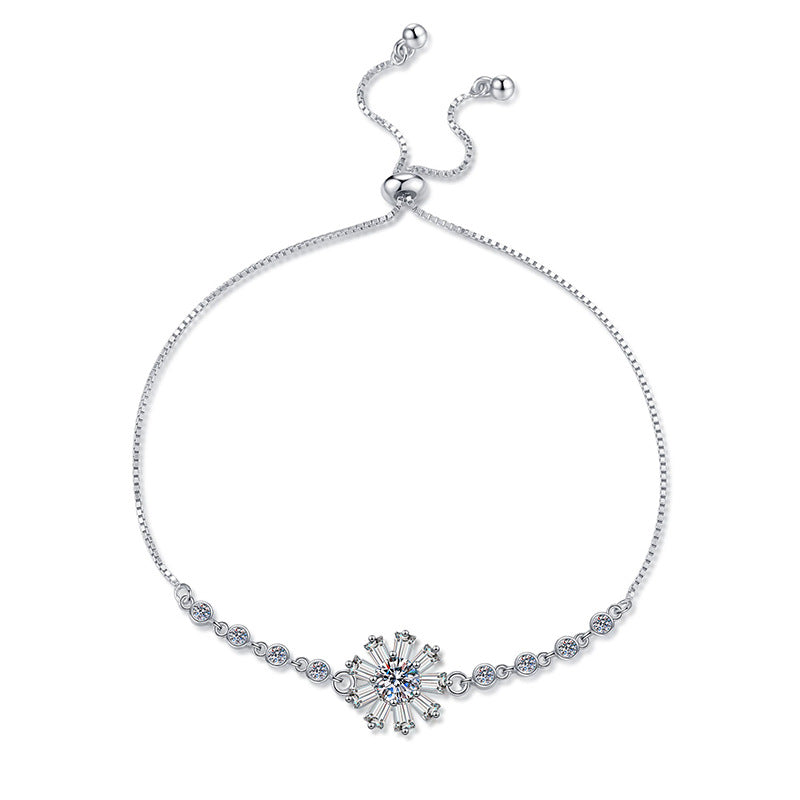[Legend]RADIANT ICY CRYSTAL SUNFLOWER MOISSANITE BRACELET