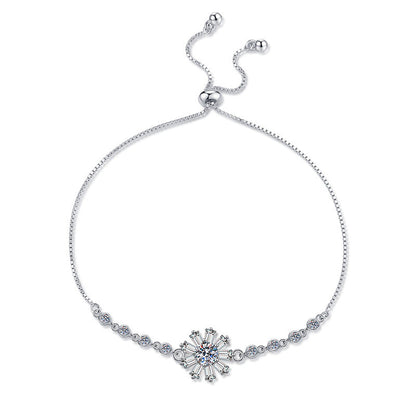 [Legend]RADIANT ICY CRYSTAL SUNFLOWER MOISSANITE BRACELET