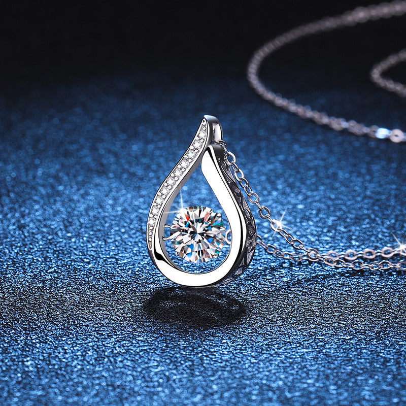 [Legend]DANCING WATER DROP MOISSANITE NECKLACE