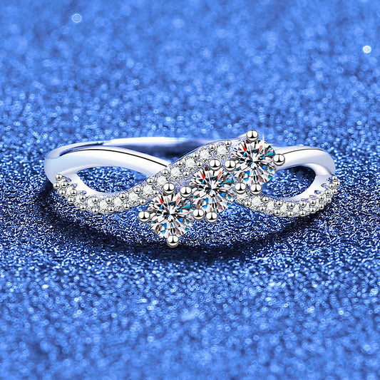 [Legend]INTERTWINING LOVE MOISSANITE RING